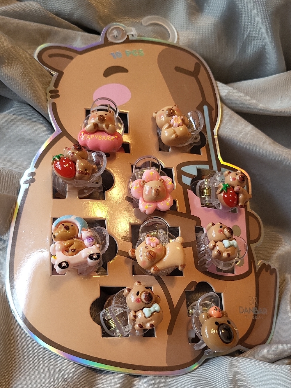 Capybara Themed Small Hair Clips  Bnwt La